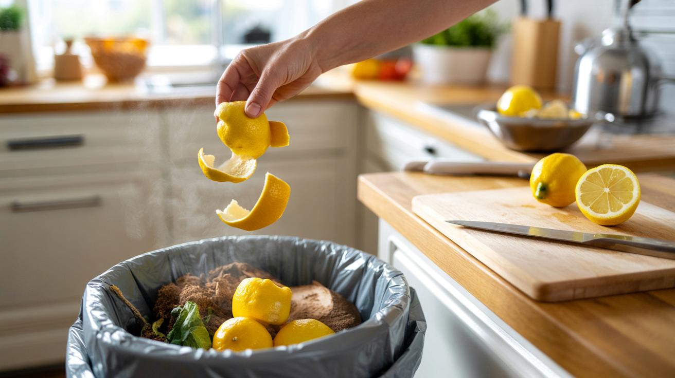 Der einfache Trick mit Zitronenschale im Müllbeutel, der unangenehme Gerüche reduziert