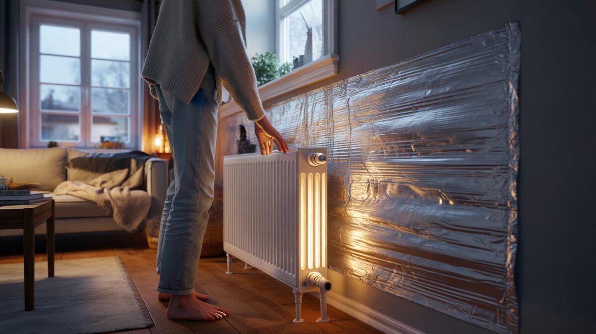 Der kleine Trick mit Alufolie hinter der Heizung, der laut Energieexperten Wärme besser im Raum hält